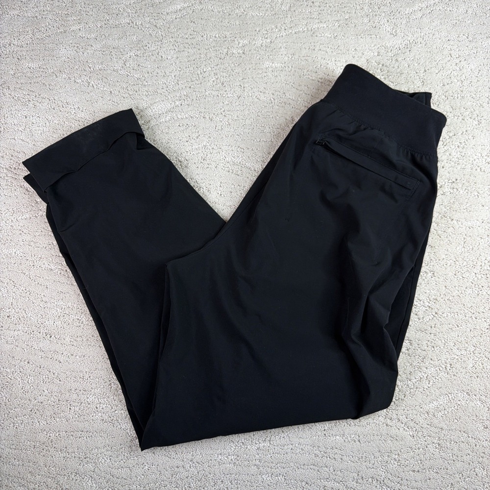 Women's Athleta Cardiff Pant‎ Size 8 Black Tie Front Travel Business